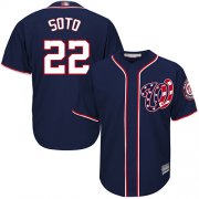 Wholesale Cheap Nationals #22 Juan Soto Navy Blue New Cool Base Stitched MLB Jersey