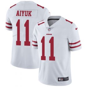 Wholesale Cheap Nike 49ers #11 Brandon Aiyuk White Men\'s Stitched NFL Vapor Untouchable Limited Jersey