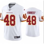 Wholesale Cheap Men's Nike Washington Redskins #48 Darrick Forrest Football White Vapor Limited Jersey