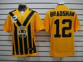 Wholesale Cheap Nike Steelers #12 Terry Bradshaw Gold 1933s Throwback Men\'s Stitched NFL Elite Jersey