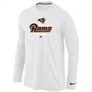 Wholesale Cheap Nike Los Angeles Rams Critical Victory Long Sleeve T-Shirt White