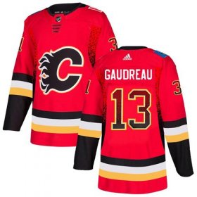 Wholesale Cheap Adidas Flames #13 Johnny Gaudreau Red Home Authentic Drift Fashion Stitched NHL Jersey