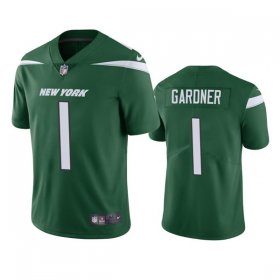 Wholesale Men\'s New York Jets #1 Ahmad Gardner 2022 Green Vapor Untouchable Limited Stitched Jersey
