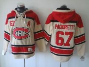 Wholesale Cheap Canadiens #67 Max Pacioretty Cream Sawyer Hooded Sweatshirt Stitched NHL Jersey