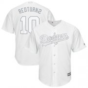 Wholesale Cheap Dodgers #10 Justin Turner White "RedTurn2" Players Weekend Cool Base Stitched MLB Jersey