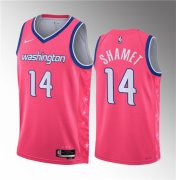 Wholesale Cheap Men's Washington Wizards #14 Landry Shamet Pink 2023 Draft City Edition Stitched Jersey