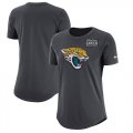 Wholesale Cheap NFL Women's Jacksonville Jaguars Nike Anthracite Crucial Catch Tri-Blend Performance T-Shirt