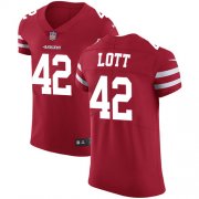Wholesale Cheap Nike 49ers #42 Ronnie Lott Red Team Color Men's Stitched NFL Vapor Untouchable Elite Jersey