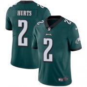 Wholesale Cheap Nike Eagles #2 Jalen Hurts Green Team Color Men's Stitched NFL Vapor Untouchable Limited Jersey