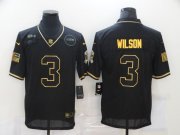 Wholesale Cheap Men's Seattle Seahawks #3 Russell Wilson Black Gold 2020 Salute To Service Stitched NFL Nike Limited Jersey