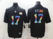 Wholesale Cheap Men's Green Bay Packers #17 Davante Adams Multi-Color Black 2020 NFL Crucial Catch Vapor Untouchable Nike Limited Jersey