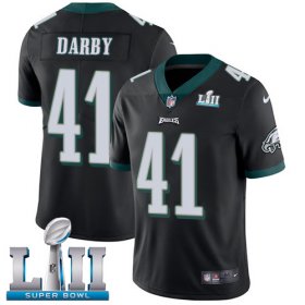 Wholesale Cheap Nike Eagles #41 Ronald Darby Black Alternate Super Bowl LII Youth Stitched NFL Vapor Untouchable Limited Jersey