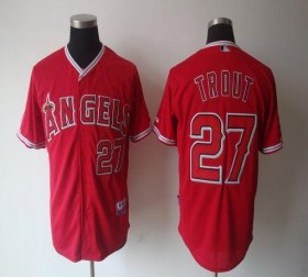 Wholesale Cheap Angels of Anaheim #27 Mike Trout Red Cool Base Stitched MLB Jersey