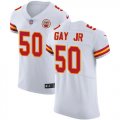 Wholesale Cheap Nike Chiefs #50 Willie Gay Jr. White Men's Stitched NFL New Elite Jersey