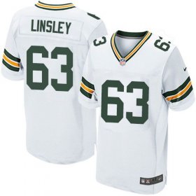 Wholesale Cheap Nike Packers #63 Corey Linsley White Men\'s Stitched NFL Elite Jersey