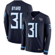 Wholesale Cheap Nike Titans #31 Kevin Byard Navy Blue Team Color Men's Stitched NFL Limited Therma Long Sleeve Jersey