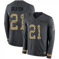 Wholesale Cheap Nike Rams #21 Donte Deayon Anthracite Salute to Service Youth Stitched NFL Limited Therma Long Sleeve Jersey