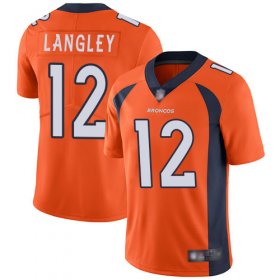 Wholesale Cheap Nike Broncos #12 Brendan Langley Orange Team Color Men\'s Stitched NFL Vapor Untouchable Limited Jersey