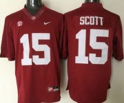 Wholesale Cheap Men's Alabama Crimson Tide #15 JK Scott Red College Football Nike Jersey