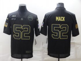 Wholesale Cheap Men\'s Los Angeles Chargers #52 Khalil Mack Black Salute To Service Limited Stitched Jersey