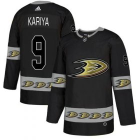 Wholesale Cheap Adidas Ducks #9 Paul Kariya Black Authentic Team Logo Fashion Stitched NHL Jersey