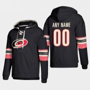 Wholesale Cheap Carolina Hurricanes Personalized Lace-Up Pullover Hoodie Black