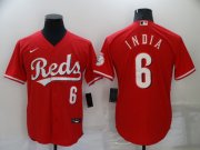 Wholesale Cheap Men's Cincinnati Reds #6 Jonathan India Red Stitched MLB Cool Base Nike Jersey