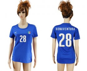 Wholesale Cheap Women\'s Italy #28 Bonaventura Home Soccer Country Jersey