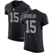 Wholesale Cheap Nike Raiders #15 Nelson Agholor Black Team Color Men's Stitched NFL Vapor Untouchable Elite Jersey
