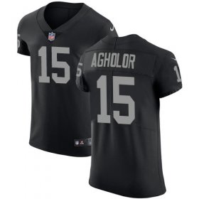 Wholesale Cheap Nike Raiders #15 Nelson Agholor Black Team Color Men\'s Stitched NFL Vapor Untouchable Elite Jersey