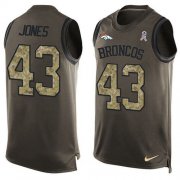 Wholesale Cheap Nike Broncos #43 Joe Jones Green Men's Stitched NFL Limited Salute To Service Tank Top Jersey