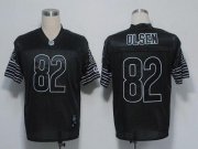 Wholesale Cheap Bears #82 Greg Olsen Black Shadow Stitched NFL Jersey