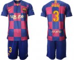 Wholesale Cheap Barcelona #3 Pique 20th Anniversary Edition Home Soccer Club Jersey