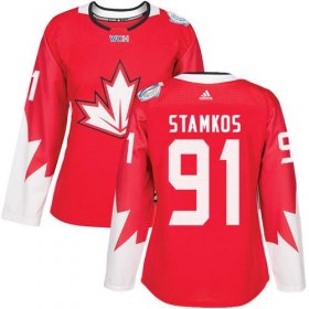 Wholesale Cheap Team Canada #91 Steven Stamkos Red 2016 World Cup Women\'s Stitched NHL Jersey