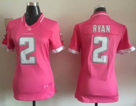Wholesale Cheap Nike Falcons #2 Matt Ryan Pink Women\'s Stitched NFL Elite Bubble Gum Jersey