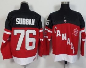 Wholesale Cheap Olympic CA. #76 P.K Subban Red 100th Anniversary Stitched NHL Jersey