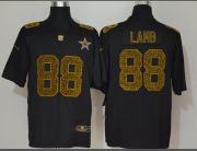 Wholesale Cheap Men's Dallas Cowboys #88 CeeDee Lamb Black 2020 Nike Flocked Leopard Print Vapor Limited NFL Jersey