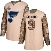 Wholesale Cheap Adidas Blues #9 Doug Gilmour Camo Authentic 2017 Veterans Day Stanley Cup Champions Stitched NHL Jersey