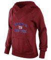 Wholesale Cheap Women's New York Giants Heart & Soul Pullover Hoodie Red