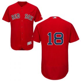 Wholesale Cheap Red Sox #18 Mitch Moreland Red Flexbase Authentic Collection Stitched MLB Jersey