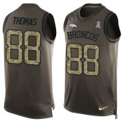 Wholesale Cheap Nike Broncos #88 Demaryius Thomas Green Men's Stitched NFL Limited Salute To Service Tank Top Jersey