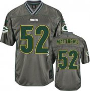 Wholesale Cheap Nike Packers #52 Clay Matthews Grey Men's Stitched NFL Elite Vapor Jersey