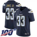 Wholesale Cheap Nike Chargers #33 Derwin James Jr Navy Blue Team Color Men's Stitched NFL 100th Season Vapor Limited Jersey