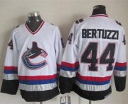 Wholesale Cheap Canucks #44 Todd Bertuzzi White/Black CCM Throwback Stitched NHL Jersey