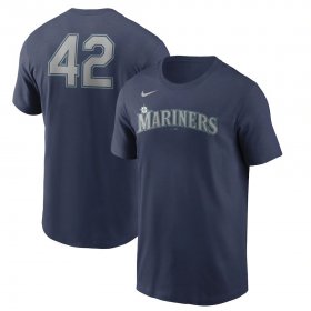 Wholesale Cheap Seattle Mariners Nike Jackie Robinson Day Team 42 T-Shirt Navy