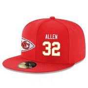 Wholesale Cheap Kansas City Chiefs #32 Marcus Allen Snapback Cap NFL Player Red with White Number Stitched Hat