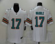 Wholesale Cheap Men's Miami Dolphins #17 Jaylen Waddle White 2020 Color Rush Stitched NFL Nike Limited Jersey