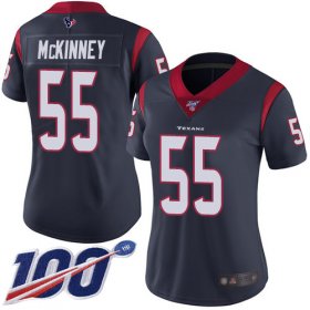 Wholesale Cheap Nike Texans #55 Benardrick McKinney Navy Blue Team Color Women\'s Stitched NFL 100th Season Vapor Limited Jersey