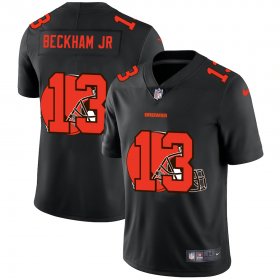 Wholesale Cheap Cleveland Browns #13 Odell Beckham Jr. Men\'s Nike Team Logo Dual Overlap Limited NFL Jersey Black