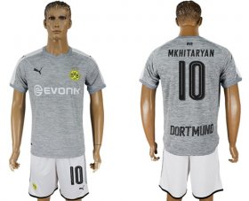 Wholesale Cheap Dortmund #10 Mkhitaryan Grey Soccer Club Jersey